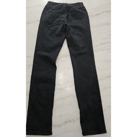 1822 Denim Black Five Pockets Straight Legs Button Pullover Men's Jeans Size 6 - Picture 2 of 10